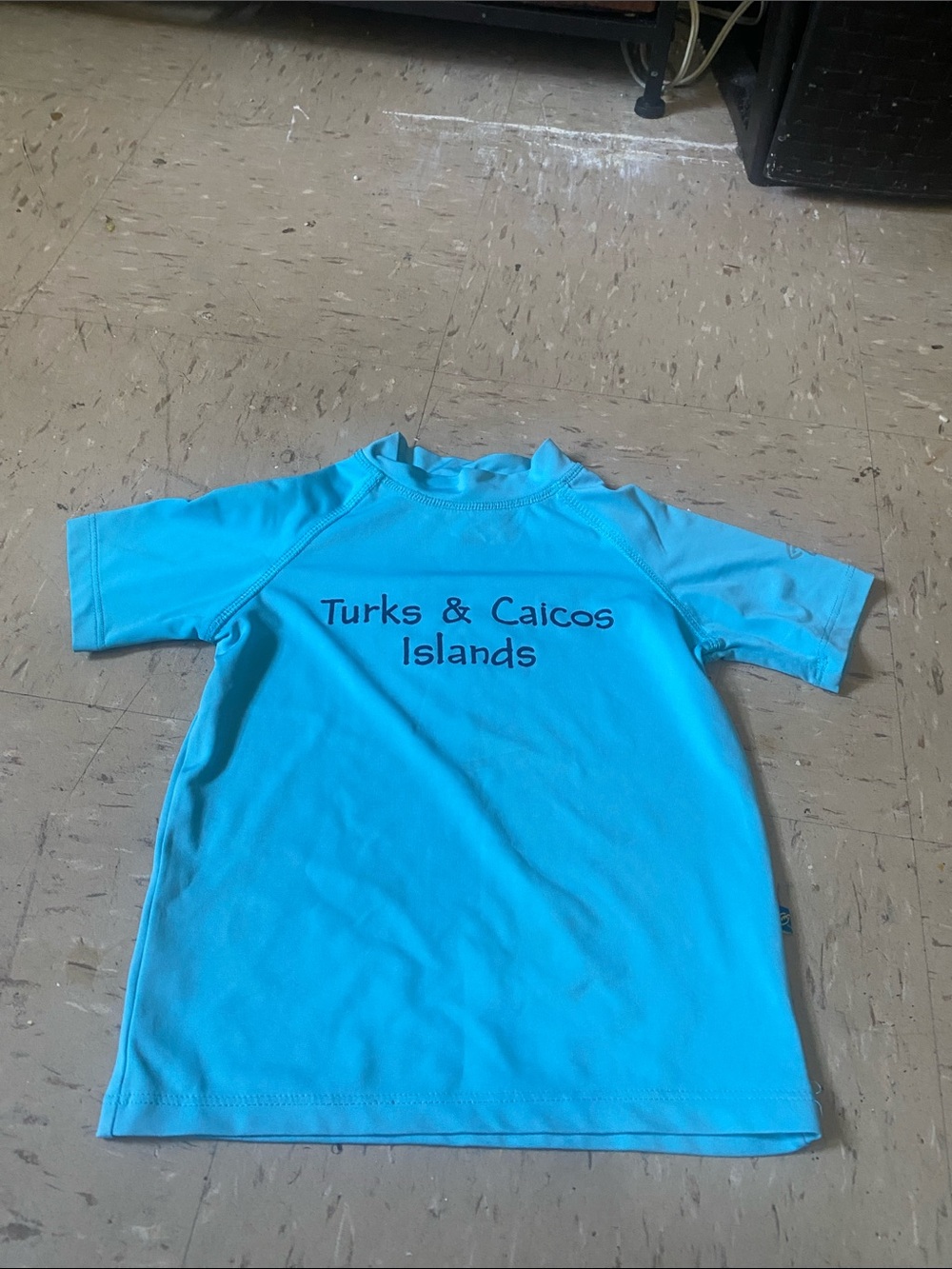 Turks & Caicos Islands Kids Light Blue Rash Guard